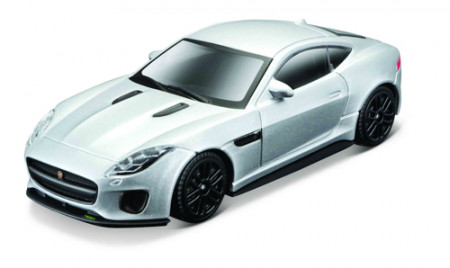 Set 2 Machete Masini Bburago 1:43 Street Fire Jaguar F-Type Dynamic Argintiu & Ford Mustang GT Albastru, BB30002-30383-30215
