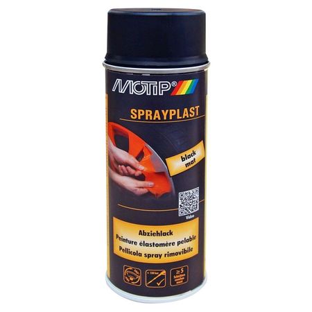 Vopsea spray tunning folie detașabilă MOTIP Sprayplast, 400ml, negru mat