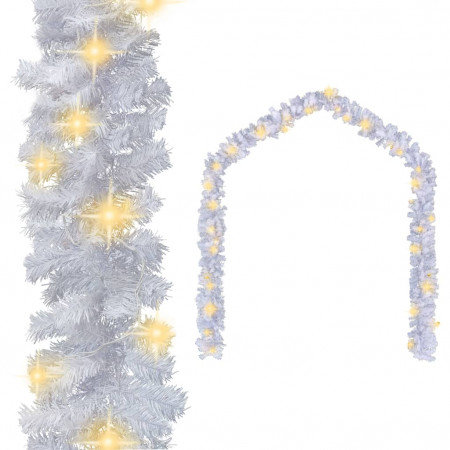 242424 Ghirlandă de Crăciun cu becuri LED, alb, 20 m