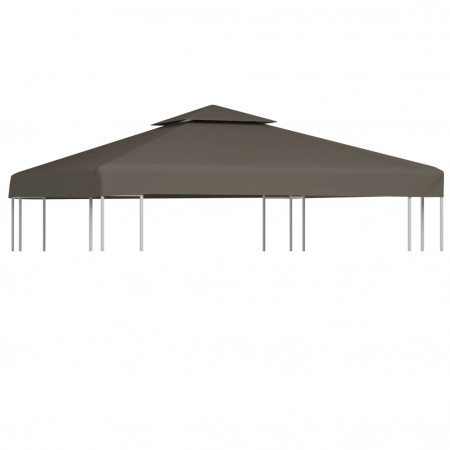 Acoperiș pavilion, 2 niveluri, 310 g/m², 3 x 3 m, gri taupe