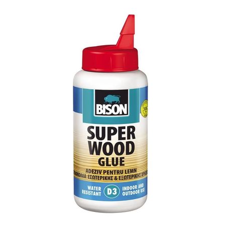 Adeziv pentru lemn rezistent la apă D3 BISON Super Wood, 750g