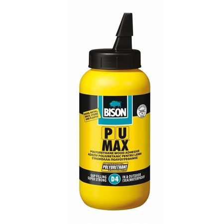 Adeziv poliuretanic pentru lemn rezistent la apă D4 BISON PU Max, 750g
