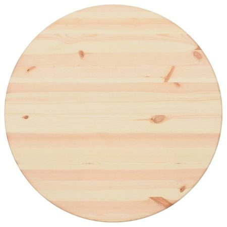 Blat de masă, 28 mm 80 cm, lemn natural de pin, rotund