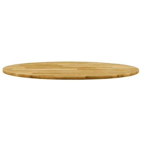 Blat de masă, lemn masiv de stejar, rotund, 23 mm, 800 mm