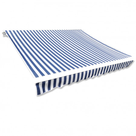 Copertină marchiză, 6 x 3 m, Albastru/ Alb (nu include scheletul)