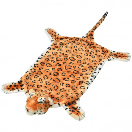 Covor leopard din pluș 139 cm, maro