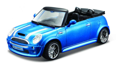Macheta masinuta Bburago scara 1/32 Mini Cooper S Cabriolet Albastru 43100-43041