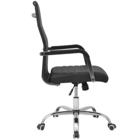 Scaun pentru birou din piele artificială 55x63 cm, Negru