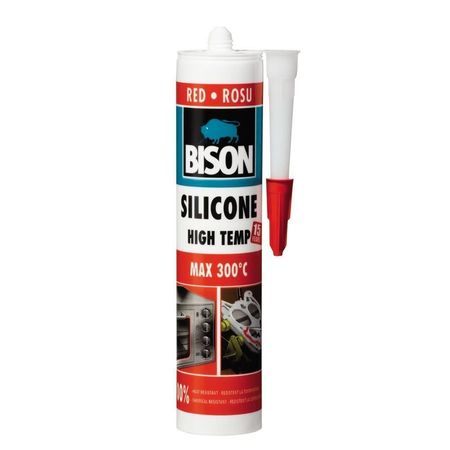 Silicon rezistent la temperaturi ridicate BISON High Temp, roșu, 280ml