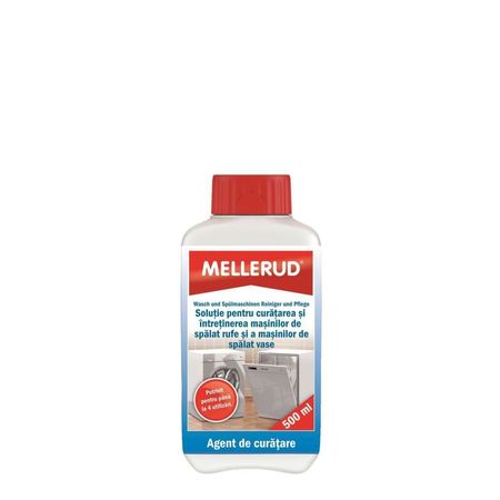 Soluție pentru curățarea și întreținerea mașinilor de spălat rufe și vase MELLERUD, 0,5L