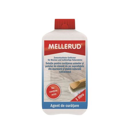 Soluție pentru îndepărtarea urmelor de ciment de pe suprafețele din marmură și piatră MELLERUD, 1L