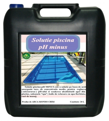 Solutie piscina pH MINUS Arca Lux, Bidon 20L