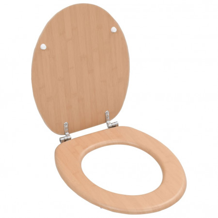 vidaXL Capac WC cu închidere standard, MDF, design bambus
