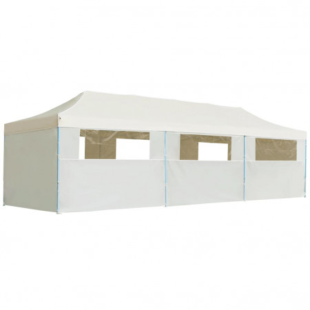 vidaXL Cort de petrecere pliabil cu 8 pereți laterali, crem, 3 x 9 m