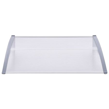 Copertină de ușă, gri și transparent, 120 x 80 cm, PC