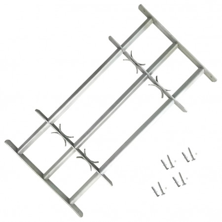 Grilaj ajustabil pentru ferestre, cu 3 bare transversale, 700-1050 mm