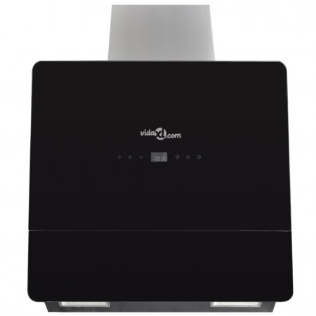 Hotă Sticlă Securizată cu Ecran 600 mm Negru