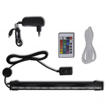 Lumină subacvatică LED cu Bule pentru Acvariu RGB 32 cm