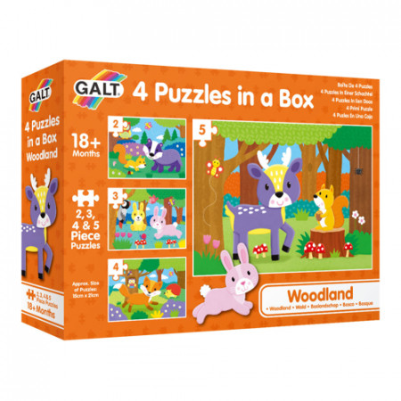 Puzzle 4 in 1 Galt - In padure, 2/3/4/5 piese