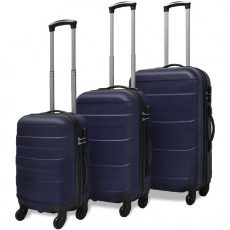 Set valize rigide albastre, 3 buc.