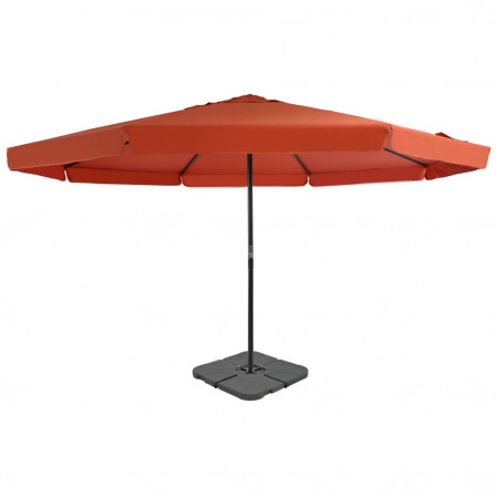 Umbrelă de exterior cu bază portabilă, cărămiziu