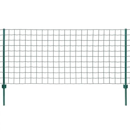 vidaXL Set de gard Euro, 20 x 1,5 m, oțel, verde