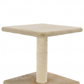 Ansamblu pentru pisici, stâlpi cu funie de sisal, 55 cm, bej - Img 5