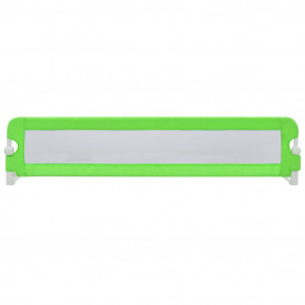 Balustradă de protecție pat copii, verde, 180x42 cm, poliester - Img 3