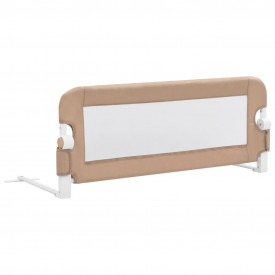 Balustradă protecție pat copii, gri taupe, 102x42 cm, poliester - Img 2