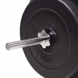 Bancă de antrenament, rastel set de haltere/gantere, 90 kg - Img 12