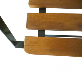 Bancă de grădină pliabilă, lemn masiv de acacia, 112x46x85 cm - Img 5