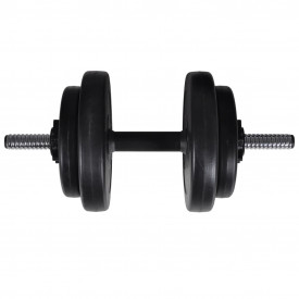 Bancă de greutăți cu raft, set de gantere și haltere, 60,5kg - Img 7