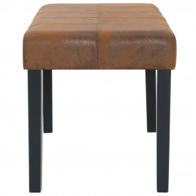 Bancă, maro, 106 cm, piele întoarsă ecologică - Img 4