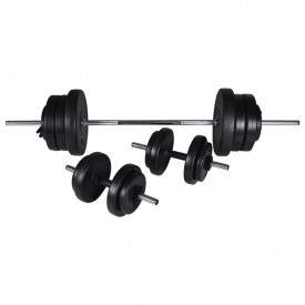 Bancă reglabilă pentru abdomene cu set haltere/gantere 60,5 kg - Img 9