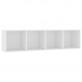 Bibliotecă/Comodă TV, alb, 143 x 30 x 36 cm - Img 2