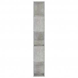 Bibliotecă/Separator cameră, gri beton, 80 x 24 x 159 cm, PAL - Img 6