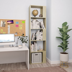 Bibliotecă/Separator cameră, stejar Sonoma, 45x24x159cm, PAL - Img 1