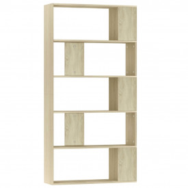 Bibliotecă/Separator cameră, stejar Sonoma, 80x24x159cm PAL - Img 2