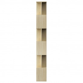 Bibliotecă/Separator cameră, stejar Sonoma, 80x24x192 cm, PAL - Img 6