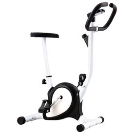 Bicicletă fitness cu curea de rezistență, negru - Img 2