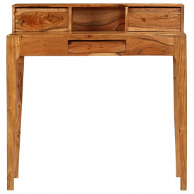 Birou de lucru cu sertare, lemn masiv, 88 x 50 x 90 cm - Img 2