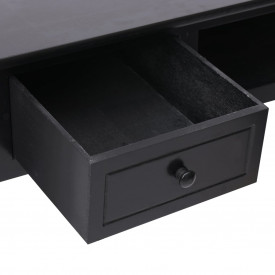 Birou de scris, negru, 110 x 45 x 76 cm, lemn - Img 6