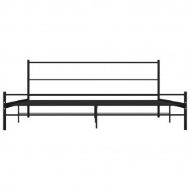 Cadru de pat, negru, 200 x 200 cm, metal - Img 3