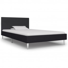 Cadru de pat, negru, 90 x 200 cm, material textil