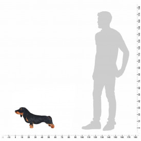 Câine din pluș de jucărie dachshund, negru, XXL - Img 4