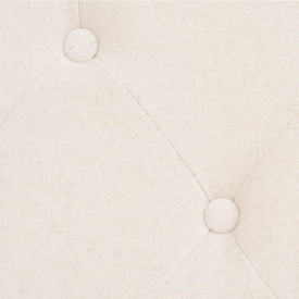 Canapea cu 2 locuri, material textil, alb crem - Img 6