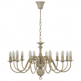 Candelabru, alb vintage, 12 becuri E14 - Img 5
