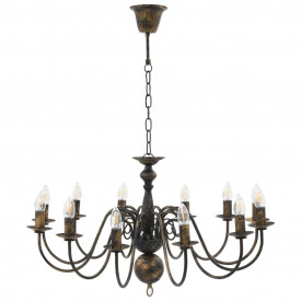 Candelabru antichizat, negru, 12 becuri E14 - Img 4