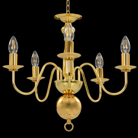 Candelabru, auriu, 5 becuri E14 - Img 3