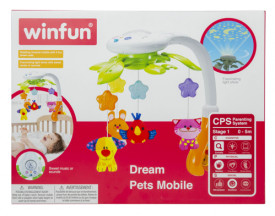 Carusel muzical Winfun, pentru patut, cu proiector si jucarii detasabile, 0845 - Img 2